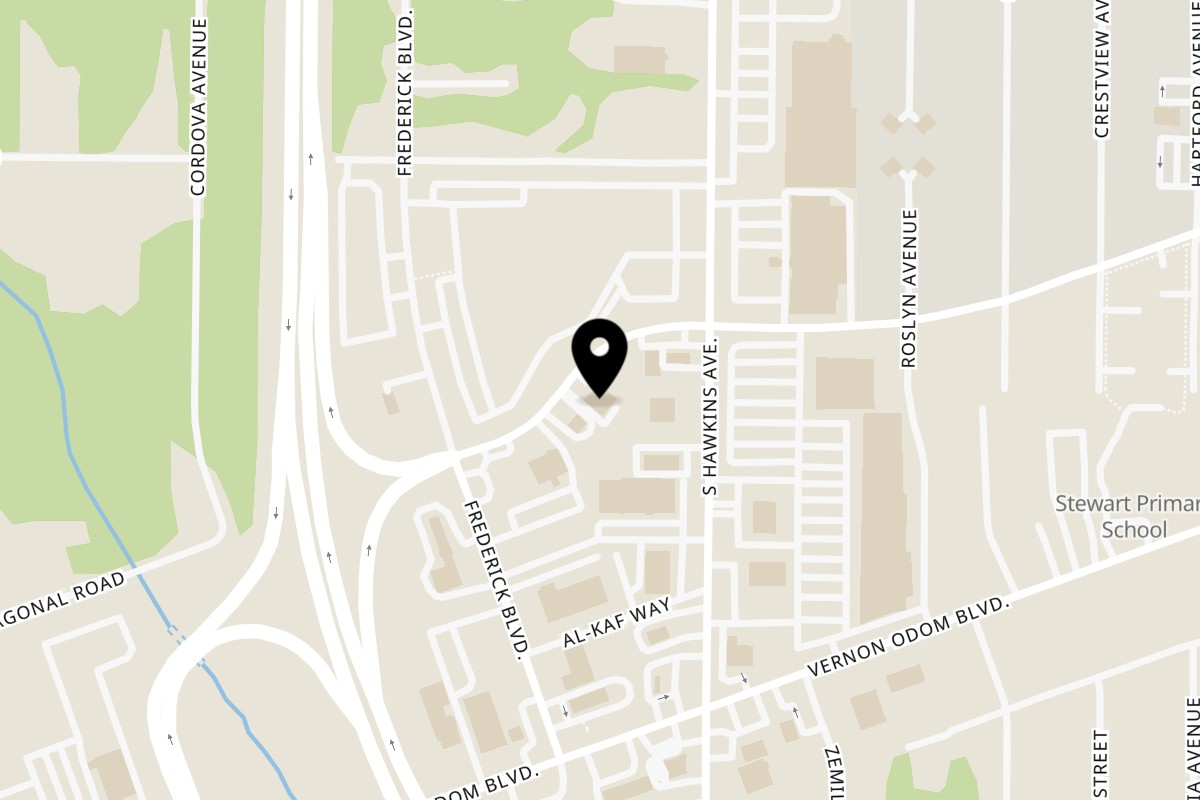 Map showing the location of Nephew's on 1675 Diagonal Rd in Akron